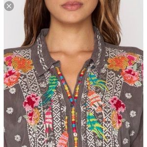 Johnny Was indie feather Blouse